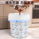 Shy Xiaoqing printed drawstring garbage bag cartoon rabbit thickened automatic closing drawstring handbag trash can bag drawstring blue heart rabbit garbage bag 1 roll
