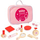 Kinderhause Spiel Spielzeug Mädchen Kosmetische Tasche Set Simuliertes Schminktisch Little Prinzessin Neujahrsgeburtstagsgeschenk Dänische Make -up -Tasche