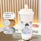 
Surrounding water cup LEBETE time agent thermos cup for men and women with high appearance portable takeaway cup new style BXAB15568 agent food grade stainless steel liner-520ML with lanyard