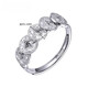 Fiber bundle (QIANSHU) Pt950 platinum women's ring platinum ring 950 platinum ring crushed ice five coin ring gift live weight 3.77 grams crushed ice five coin ring
