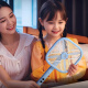 康铭4000V电蚊拍充电式大网面家用强力手柄加长伸缩折叠灭蚊灯灭蚊拍 4000V+12颗紫光+数显+3893