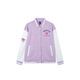 361 sports jacket women's baseball uniform 25 spring and autumn flight jacket tops student sportswear open-clad sweatshirt women's clothing feather white XS