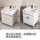 Un Junsheng 1047 PERSONAS Balcón de gabinete de piso engrosado Balcón Baño Lavado de apartamento Pequeño Lavado Smart Wake Basin Combinación de gabinete de baño 61.2 Cuenca de cerámica (color de color caqui predeterminado requiere blanco gabinete de espejo ordinario