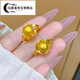 Ally 5D hard gold gold responsive ring for women 999 pure gold new brushed ball ring pure gold index finger ring gift No. 11 about 2.35g