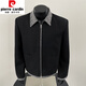 Pierre cardin small fragrance jacket men's spring and autumn American retro vintage loose casual handsome old money style blazer black M