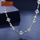 Centenary Baojinxiang platinum necklace for women pt950 genuine platinum set chain for women sparkling clover necklace birthday gift for girlfriend, about 42+3cm, weight about 13.1-13.3 grams