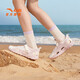 Anta Children's Sandals Baotou Girls' Shoes 2026 Summer New Outdoor Small Shark Anti-collision Beach Shoes Soft Sole Anti-Slip Ivory White/Light Soft Pink-1 33