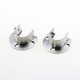 Masfor thickened stainless steel open flange seat, clothes rail, wardrobe holder, round tube holder, clothes holder, clothes rod holder*1 pack, 25mm (2 pcs) + 2 sets of mounting screws