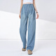 
ELLIE / LUKE jeans for spring wear 2025 new spring and autumn clothes without abdomen straight wide-leg pants during pregnancy, light blue XXL