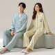 Dan Nanwei pajamas couple pure cotton spring and autumn long sleeves large size thin summer casual outdoor wear men and women home clothing suit 02D16802 M women-