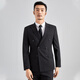 Haipaihaoyu Doppelbruster Anzug Set Männer schlanker junger Business-Formatanzug Graukragen Professioneller Anzug Mikro-Stretch Grey 9901 Doppelbrustanzug Set M 170/88a
