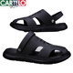 Cartelo Crocodile (Cartelo) Halbschneide für Männer im Sommer Kleidung Home Dual-Purple Driving Sandals Sport Strand Nicht-Schlupf-Sommersandalen YG-866 Black 43