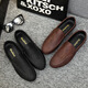 Belle Summers Men's Shoes 2025 Новый стиль вождения повседневной кожа