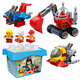 
Zhouge Bangbao Variety Engineering Vehicle Screwdriver Excavator Crane Large Particle Plug Lego Building Block Children's Toys 9721 Aircraft 17 Particle Plug 1 Doll