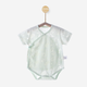 Jingqi (JOYNCLEON) baby bag, newborn clothes summer style, boy and girl onesie short-sleeved triangle harem summer clothes light green 66cm