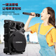 Konka Square Dance Audio Performance Singing K Song Street Stall Outdoor Mobile Trolley Speaker Subwoofer Home Portable Bluetooth High Power High Volume Three-band Wireless Microphone 12-inch Subwoofer Version + 2 Microphones
