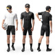 Rock Brothers Radsportanzug Kurzarm Overalls Männer und Frauen Mountain Road Bike Kleidung Sommerausrüstung Diamant Top-Night Schwarz L.