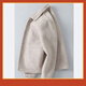 Doberman double-sided wool jacket men's short British Albaka alpaca wool coat wool coat gray XL