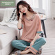 Jinrenchu-Pyjamas für Frauen im Sommer 2025 Neue pure Baumwolldünne lose Hauskleidung kurzärmelige Hosen lässige Outfits Fundenkean 7374 Single-Size M hindeutet 8 80-105jin [Jin gleich 0,5 kg]
