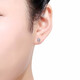 ZLF (ZLF) PT950 platinum stud earrings for women, classic versatile star hollow earrings 1.39g