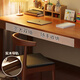 Marku Liangpin solid wood desk small apartment student simple writing desk study table X2508 walnut color 100*50*75