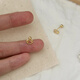 BZK simple knotted love screw earrings, gold anti-falling super fairy, no need to pick gas when sleeping 0.01g intertwined earrings