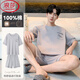 浪莎（LangSha）夏季短袖睡衣男士格子2025新款纯棉男款大码透气家居服夏天套装 9928 【专柜旗舰品质】 L