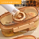 
XMSJ enhanced vacuum fresh-keeping box glass lunch box microwave oven heating special office worker 2024 lunch box bento bowl with lid oval high-end model without separation 1050ml