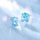 Hi Diamond S925 Silver Topaz Earrings for Women Simple Colorful Earrings Colorful Gemstone Earrings for Girlfriend Birthday Gift 2.7 Carat Topaz