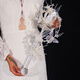 Wedding scepter bride wedding high-end DIY material bag hand-held flower fairy heavy work wedding show performance props crystal white material bag