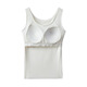 Simplificada 1484 Recompra del chaleco de suspenders de mujeres modales Integrado con almohadilla de cofre Atentable y cómodo estilo chaleco de ajuste de ajuste + Color de la piel M Recomendado 85-105Jin [Jin equivale a 0.5 kg]