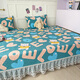 
Yalu tatami bed cover new pure cotton all-season universal rural large kang cover special anti-slip cotton sheet bed skirt K687 (2 meters + sag 40 cm)*3.8 meters