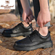 Région occidentale Camel (Vancamel) Top Layer CowHide Travail Chaussures Chaussures martin en cuir authentique à haut niveau British