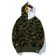 BAPE trendy brand ape man head camouflage loose men and women versatile shark double hat zipper cardigan sweater hooded jacket 6173 black M