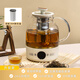 OUTERDO Health Kettle Office Small Fully Automatic Thickened Glass Insulation Household Multi-Function Tea Maker Smart Kettle Ivory White 1L Flagship Model (With Tea Leak + Health Care | Tea Making)