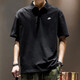 NIKE耐克官方T恤男装 夏季新款运动服休闲时尚纯棉透气翻领polo衫短袖 FN3895-010/黑色/偏大 XL