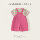 Insbobo Girls passt Kinderkleidung Sommerbaby Overalls Zwei-teilige Mädchen Sommer-Kinderbabykleidung Pink 110 Geeignet für Höhe 100-110 cm