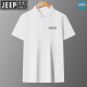 JEEP SPIRIT高端冰丝速干polo衫工作服定制印logo字工衣订制夏季短袖工装t恤 白色-BS3882 S x 短.袖