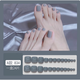 Eyebe 2025 Summer New Toenail Patch Manicure Finished Nail Plate Wearable Fake Toenail Plate White and Removable White Moonlight Cat Eye [Feet A838] 1 piece