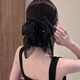 Gu Nai 2025 new gauze bow tassel grabber female high ponytail versatile fashion shark clip half-tied hairpin
