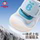 Babu Dou children's shoes, toddler shoes, autumn and winter new baby shoes, children's shoes, shell toe shoes, soft sole boys and girls shoes, Sky Lan, comfortable spring and autumn 23, inner length 14.5cm, suitable for feet 14cm long