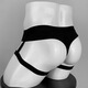 Lingrui thong men's sexy low waist suspender single thong underwear ultra-thin ice silk breathable 0 sense without trace U convex personality for boys white XXL