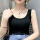 Modal 2025 new American slim-fit slim cotton sports suspender vest for women 2025 summer new French U-neck sleeveless gray flagship model M _[95-105Jin[Jin equals 0.5 kg]]
