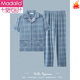 Modal Men's Pyjamas Coton Pure Coton Été Summer à manches courtes à manches courtes décontractées Cartoon de grande taille Carton de maison peut être porté à l'extérieur du pantalon G3884 à manches bleues L [100-120jin [Jin est égal à 0,5 kg]]]