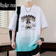 Prinz Roy/Roy/Prinz Kurzärärmig T-Shirt Herren-Trend 12-15-jähriger Teenager 13 hübsch halbärmelig 14 große Kinder losen Sommer Top 6169 Lila (einzelne kurzärmelige) Qualitätssicherung M 80-95 Jin [Jin gleich 0,5 kg]