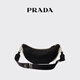 PRADA/Prada Gift Women's Demi-lune Re-Nylon Shoulder Bag Handbag Black