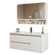 Katif Space Honeycomb Aluminum Bathroom Cabinet Combination Thickened Washing Table Ceramic Integrated Bathroom Washing Bathroom Bathroom Cabinet Set 101CM With [Smart Beauty Mirror Cabinet] F701