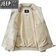 JEEP SPIRIT Jacket Men's Spring and Autumn Loose and All-Match Casual Lapel Working Jacket Cotton Military Green 2XL