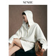 SUSHE Nian Yunshang Sports Tennis Wear Hooded Sweatshirt Elastic Waist Big Pocket A-Line Skirt Suit Jianshui White-Top M
