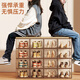 Fat Donglai's same style transparent shoe storage box, shoe box, transparent shoe cabinet, shoe storage artifact, space-saving shoe rack folding model A - size and capacity reference SKU picture (taken 0x0x0cm